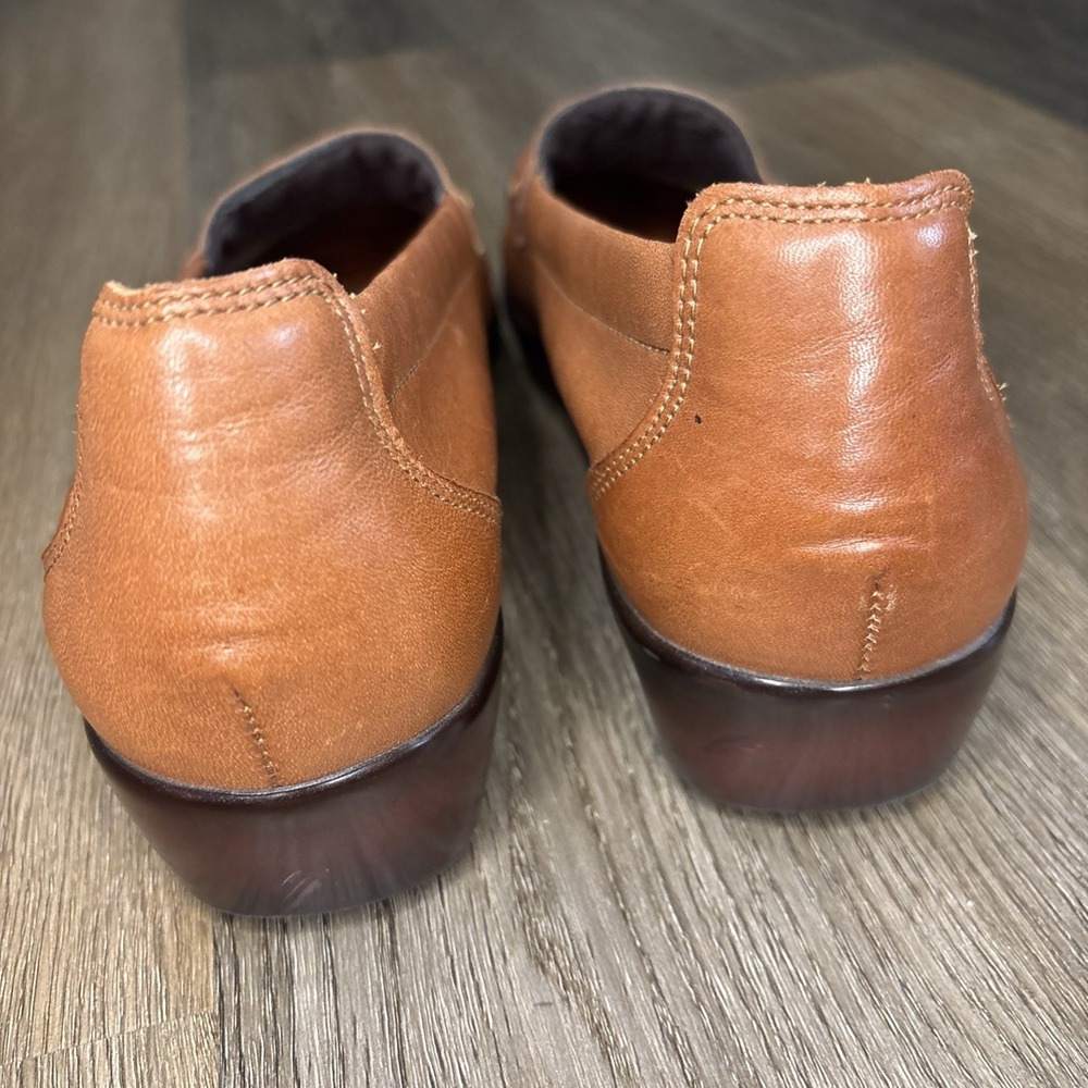 SAS Leather Slip On Shoes 9 M Weave Loafer Chestnut Brown Tripad Comfort - Picture 7 of 12